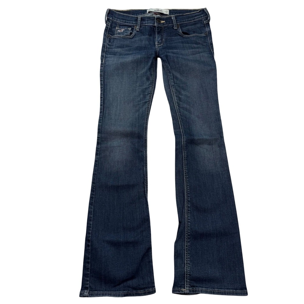 VTG Y2K Hollister So Cal Stretch Ultra Low Rise Bootcut Jeans 1S W25 L31